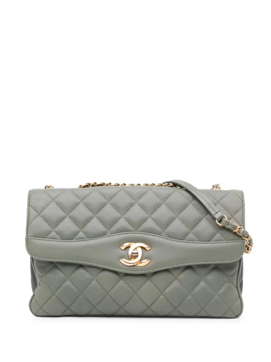 ⁦2018 Large Quilted Lambskin Daily Companion Flap shoulder bag⁩ – תמונה ⁦1⁩