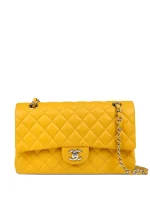 2014 medium Double Flap leather shoulder bag