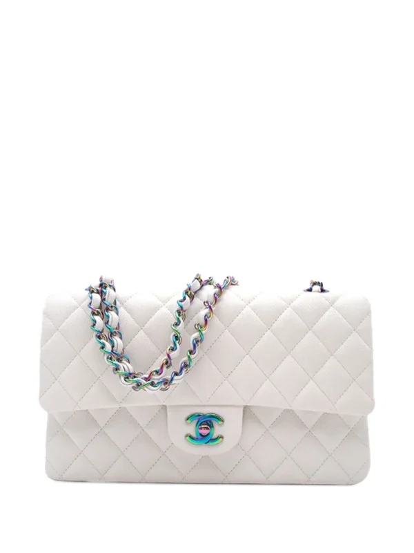 2021-2025 Medium Classic Iridescent Caviar Double Flap shoulder bag