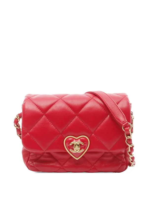 2021-2025 Mini Quilted Lambskin Acrylic Coco Love Flap crossbody bag