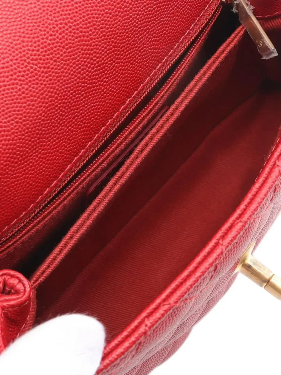 ⁦2018 Mini Caviar Coco Top Handle Bag satchel⁩ – תמונה ⁦4⁩