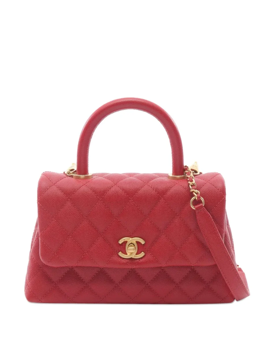 ⁦2018 Mini Caviar Coco Top Handle Bag satchel⁩ – תמונה ⁦1⁩