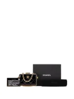 ⁦2021 Small Glazed Goatskin Box With Chain crossbody bag⁩ – תמונה ⁦7⁩