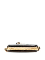 ⁦2021 Small Glazed Goatskin Box With Chain crossbody bag⁩ – תמונה ⁦4⁩