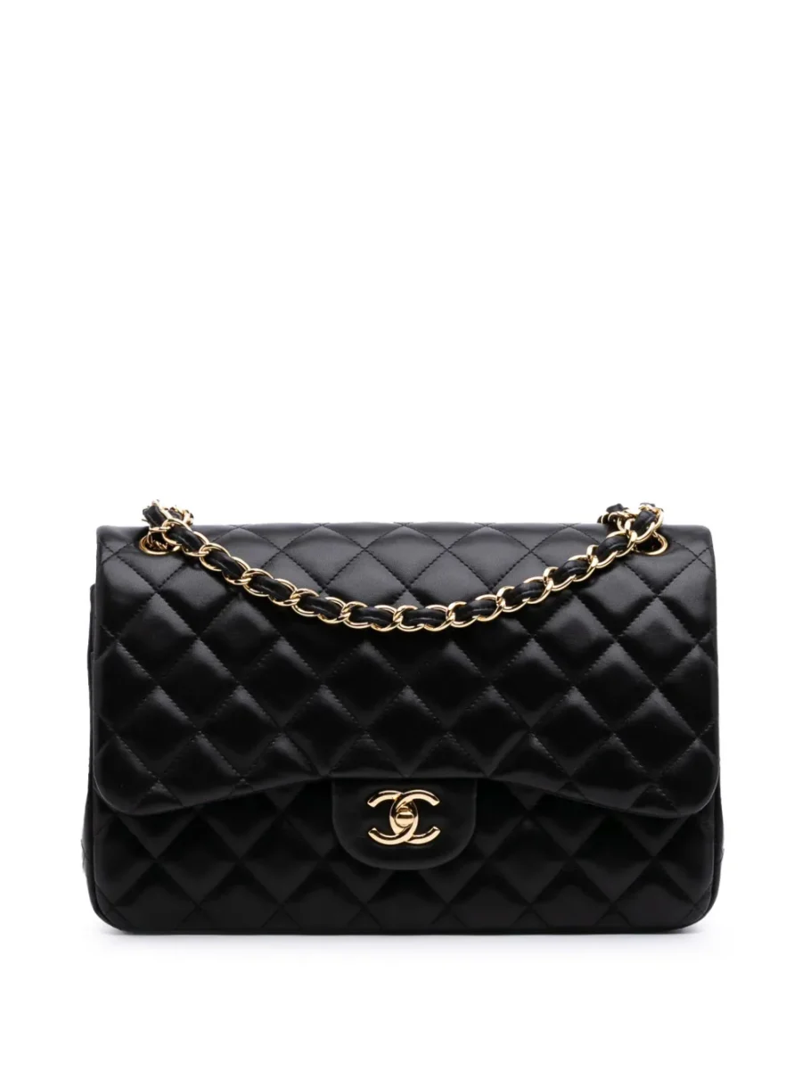 ⁦2010-2011 Jumbo Classic Lambskin Double Flap shoulder bag⁩ – תמונה ⁦1⁩