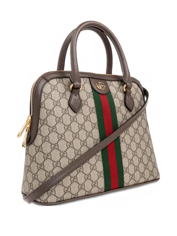 Web-stripe GG monogram tote bag