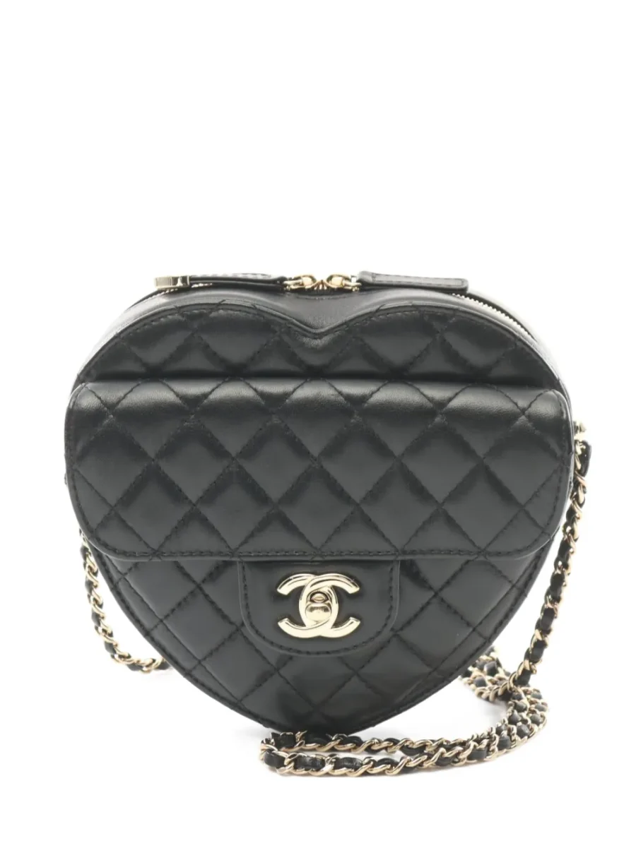 ⁦2021 Lambskin CC in Love Heart Necklace Bag crossbody bag⁩ – תמונה ⁦1⁩