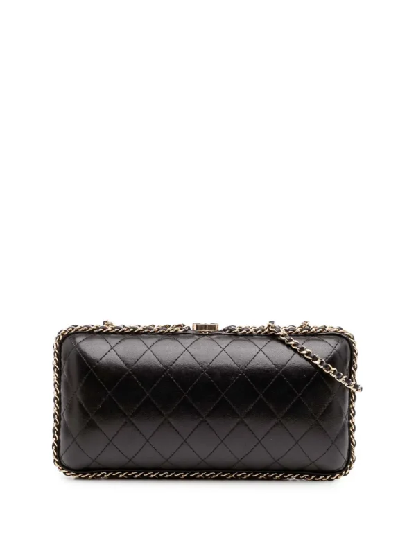 2012 Quilted Lambskin Chain Around Clutch crossbody bag