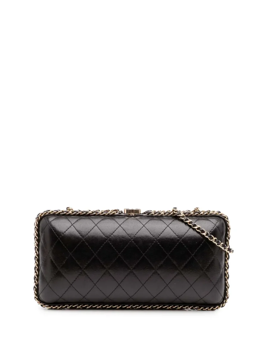 ⁦2012 Quilted Lambskin Chain Around Clutch crossbody bag⁩ – תמונה ⁦1⁩