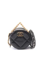2021-2025 Lambskin 19 Round Clutch with Chain satchel
