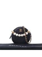 ⁦2019 Lambskin Pearl Round Clutch On Chain crossbody bag⁩ – תמונה ⁦2⁩