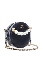 ⁦2019 Lambskin Pearl Round Clutch On Chain crossbody bag⁩ – תמונה ⁦3⁩