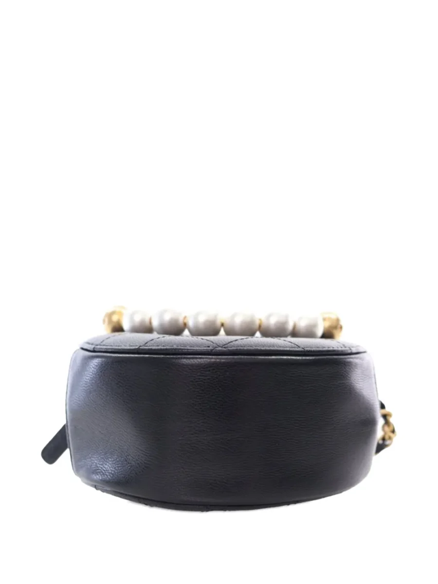 ⁦2019 Lambskin Pearl Round Clutch On Chain crossbody bag⁩ – תמונה ⁦5⁩