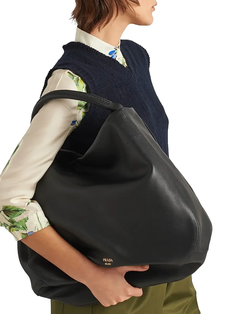 ⁦Prada Large Leather Tote Bag⁩ – תמונה ⁦5⁩