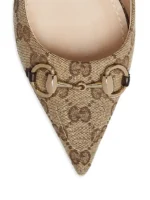 ⁦GUCCI Erin Canvas Slingback Flats⁩ – תמונה ⁦4⁩