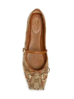 ⁦GG Canvas Horsebit Ballet Flats⁩ – תמונה ⁦3⁩