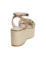 ⁦GUCCI Lady Horsebit 75MM GG Wedge⁩ – תמונה ⁦4⁩