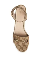 ⁦GUCCI Lady Horsebit 75MM GG Wedge⁩ – תמונה ⁦3⁩