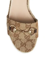 ⁦GUCCI Lady Horsebit 75MM GG Wedge⁩ – תמונה ⁦2⁩