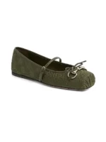 ⁦GUCCI Canvas & Leather Ballerina Flats⁩ – תמונה ⁦5⁩