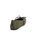 ⁦GUCCI Canvas & Leather Ballerina Flats⁩ – תמונה ⁦4⁩