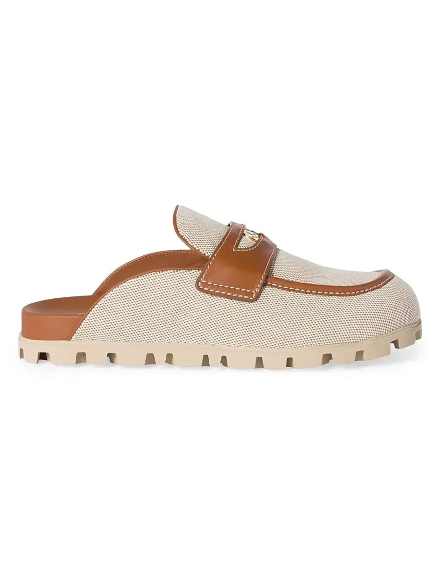 ⁦MIU MIU Canvas Mules⁩ – תמונה ⁦1⁩