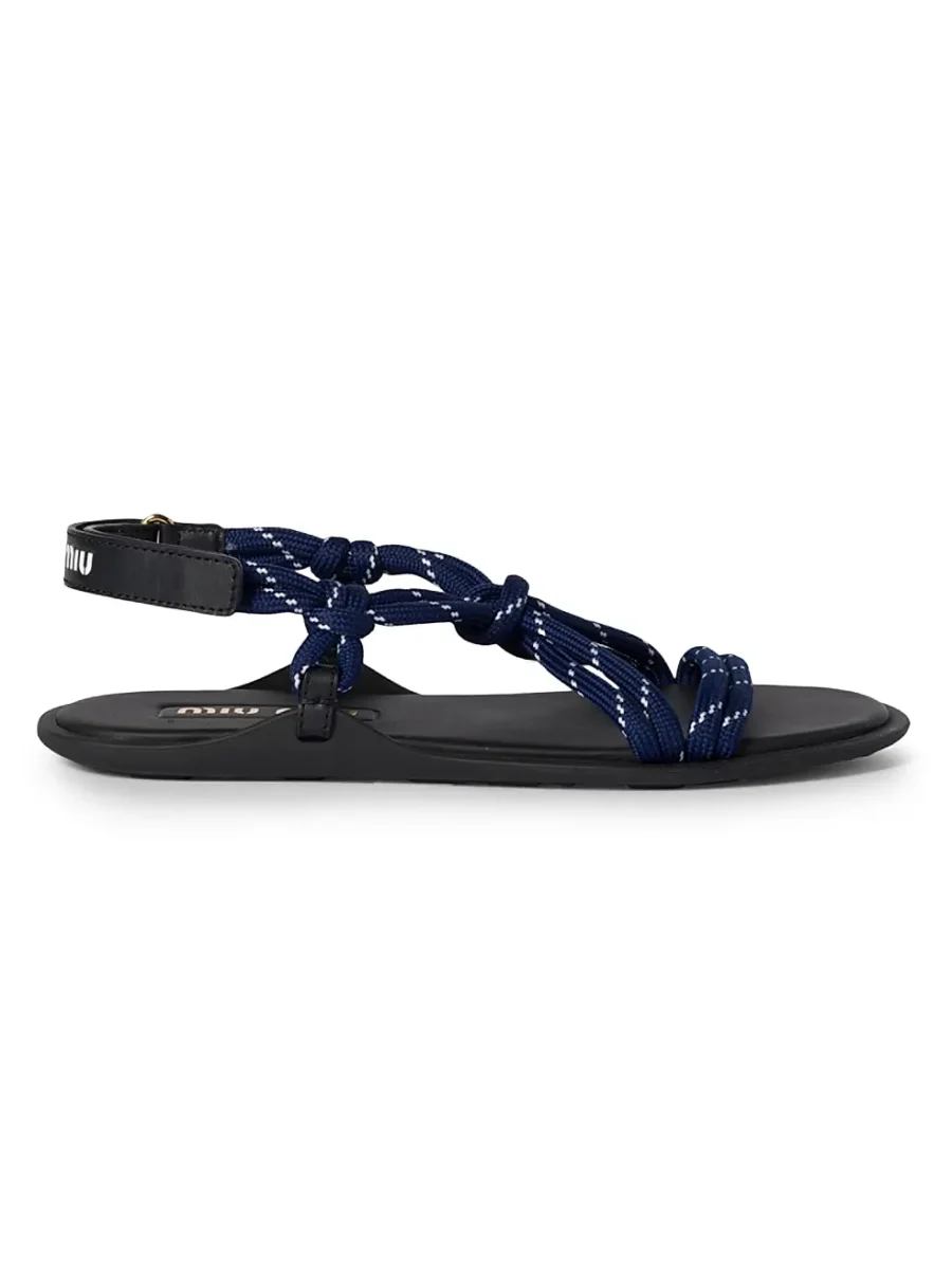 ⁦MIU MIU Riviere Cord Sandals⁩ – תמונה ⁦1⁩