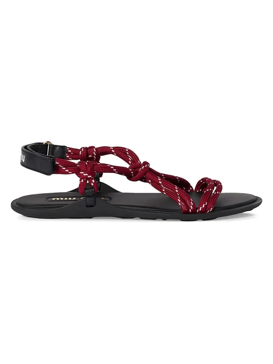 ⁦MIU MIU Riviere Cord Sandals⁩ – תמונה ⁦5⁩