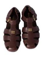 ⁦MIU MIU Ruches Fisherman Sandals⁩ – תמונה ⁦3⁩