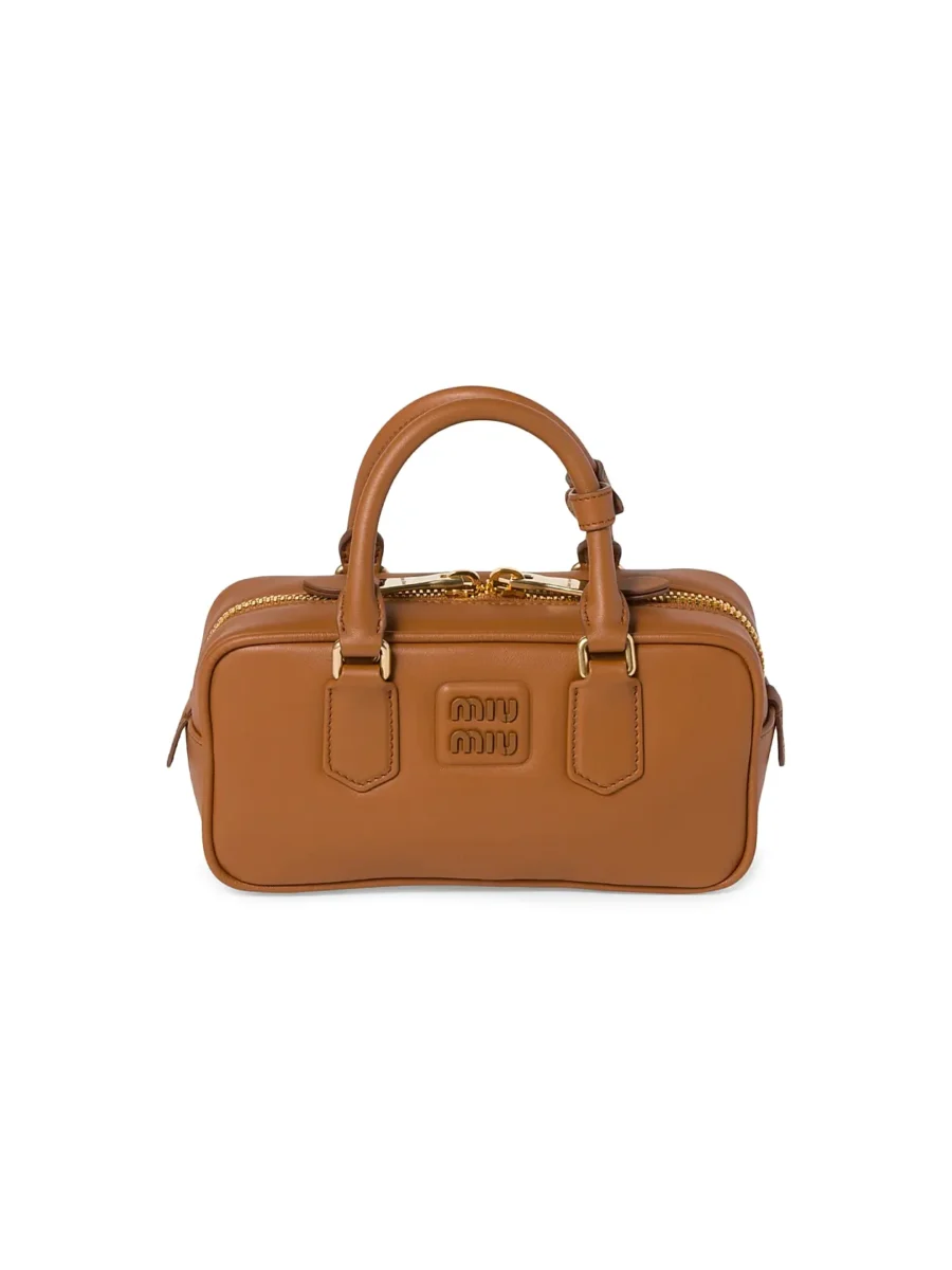 ⁦MIU MIU Arcadie Leather Top Handle Bag⁩ – תמונה ⁦1⁩