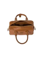 ⁦MIU MIU Arcadie Leather Top Handle Bag⁩ – תמונה ⁦10⁩
