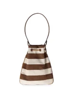 ⁦MIU MIU Striped Fabric Drawstring⁩ – תמונה ⁦2⁩