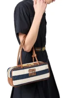 ⁦MIU MIU Beau Canvas Leather⁩ – תמונה ⁦5⁩
