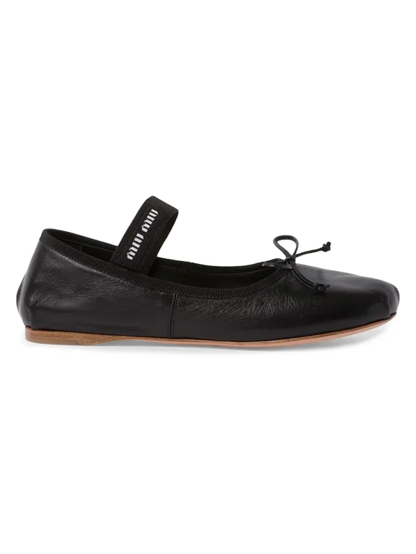 MIU MIU Leather Ballerinas