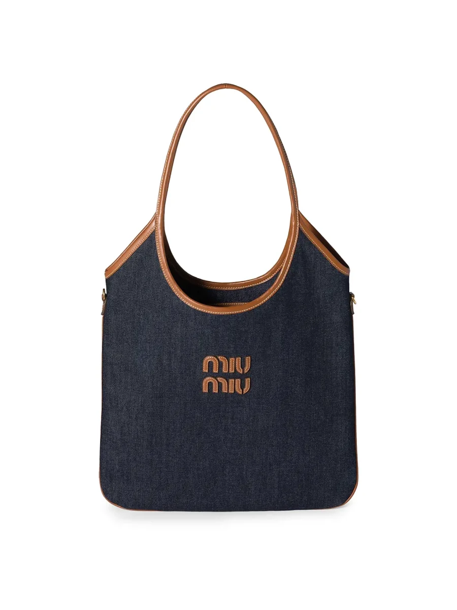 ⁦MIU MIU Ivy Denim Shoulder Bag⁩ – תמונה ⁦1⁩