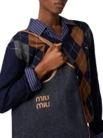 ⁦MIU MIU Ivy Denim Shoulder Bag⁩ – תמונה ⁦4⁩