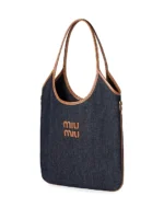 ⁦MIU MIU Ivy Denim Shoulder Bag⁩ – תמונה ⁦3⁩