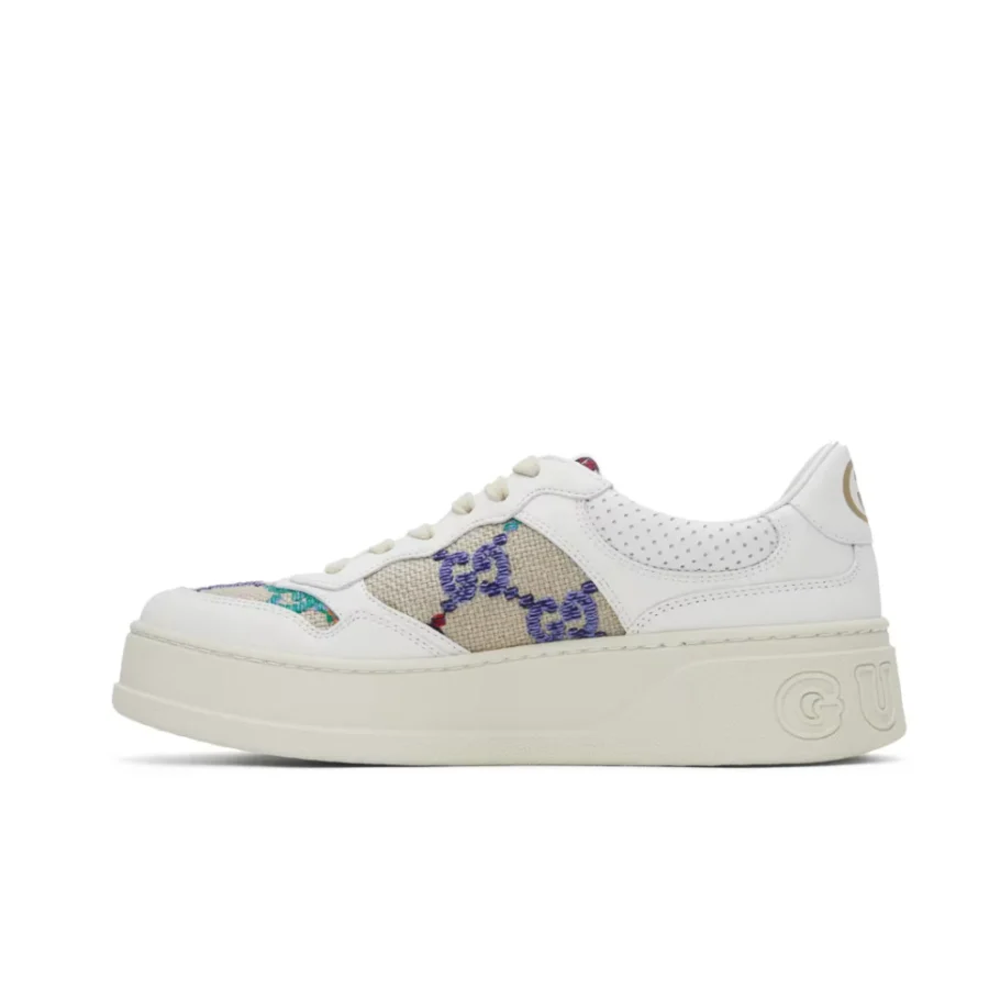 ⁦GUCCI White & Beige Sneakers⁩ – תמונה ⁦3⁩