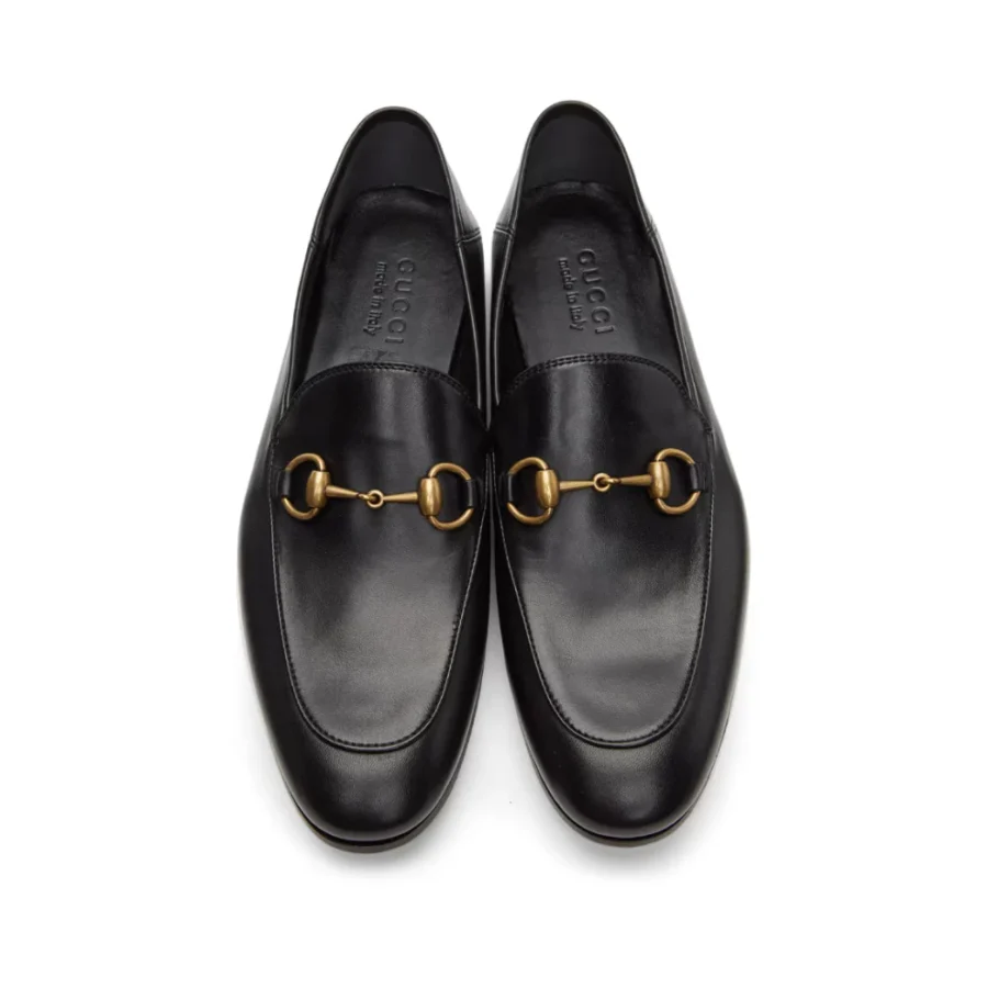 ⁦GUCCI Black Leather Horsebit Loafers⁩ – תמונה ⁦4⁩