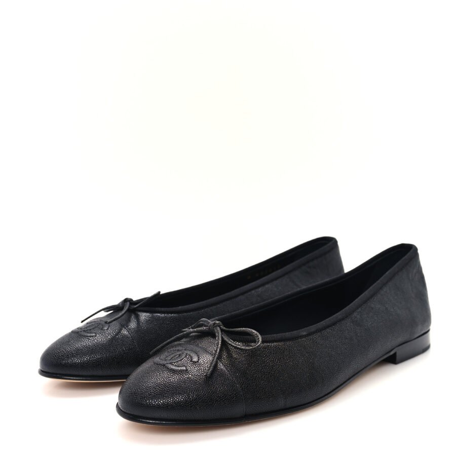 ⁦Chanel Cap Toe Black Ballet Flat⁩ – תמונה ⁦3⁩