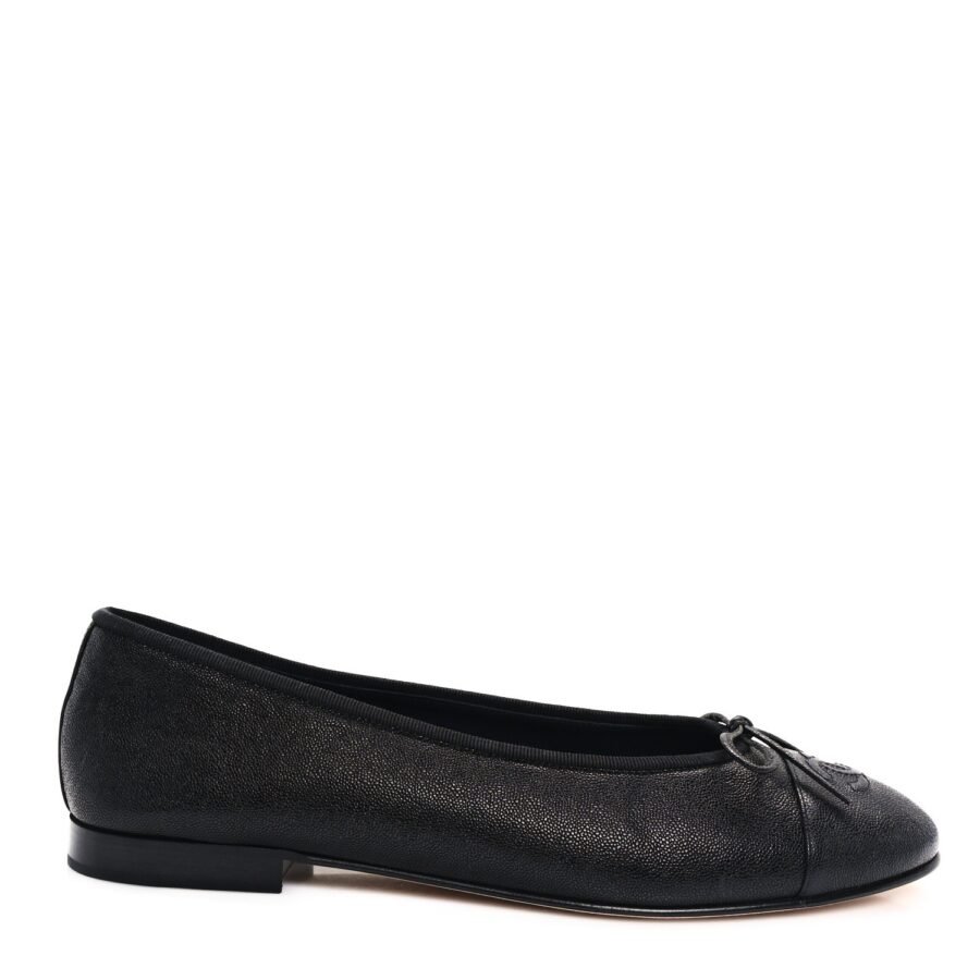 ⁦Chanel Cap Toe Black Ballet Flat⁩ – תמונה ⁦1⁩