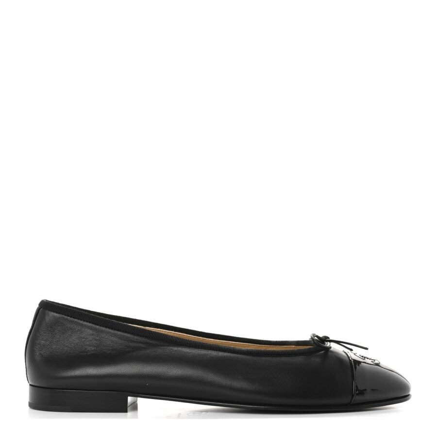 ⁦Chanel Cap Toe Black Ballet Flat⁩ – תמונה ⁦1⁩