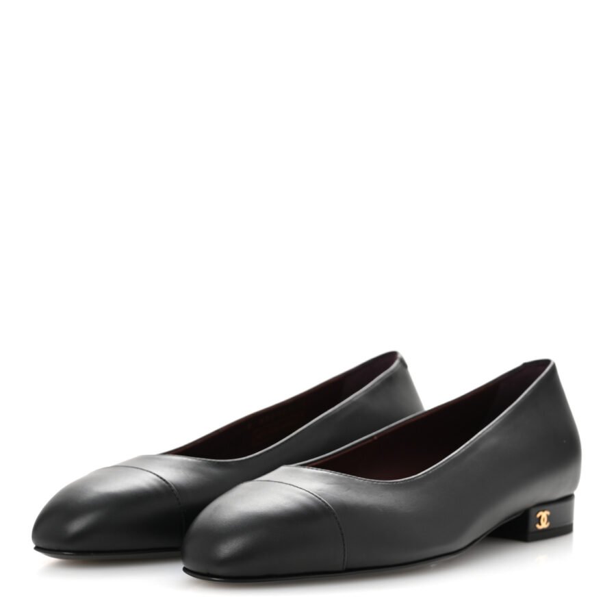 ⁦Chanel Lambskin Black Ballet Flat⁩ – תמונה ⁦4⁩