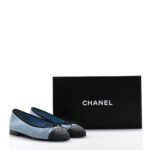 ⁦Chanel Light Blue Dark Grey Ballet Flat⁩ – תמונה ⁦2⁩