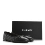 ⁦Chanel Cap Toe Black Ballet Flat⁩ – תמונה ⁦2⁩