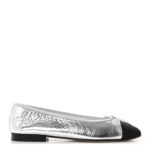 Chanel Metallic Silver Ballet Flat