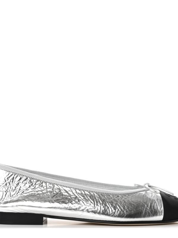 Chanel Metallic Silver Ballet Flat