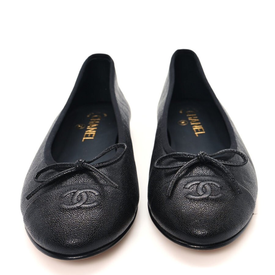 ⁦Chanel Cap Toe Black Ballet Flat⁩ – תמונה ⁦4⁩