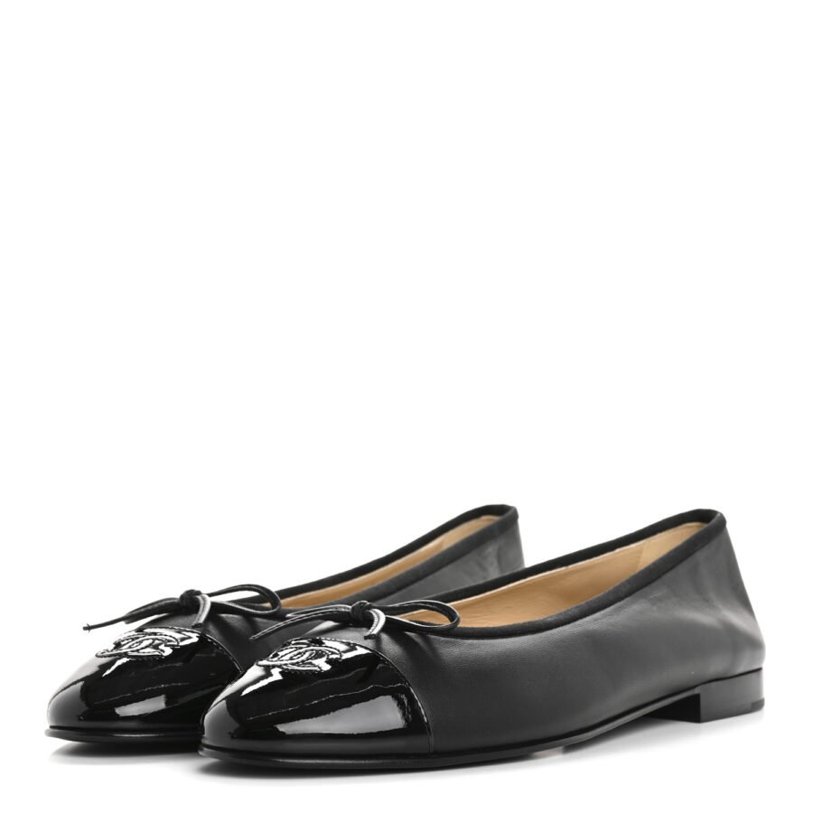 ⁦Chanel Cap Toe Black Ballet Flat⁩ – תמונה ⁦4⁩