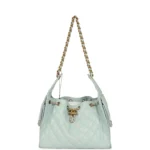 Chanel Small 25 Hobo Bag Light Blue Caviar